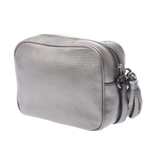 Gucci Calfskin Silver Bag Disco Shoulder Soho